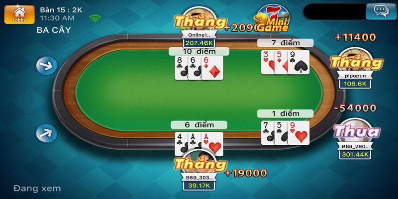 Ba cây online là game bài phổ biến nhất trên thị trường trực tuyến hiện nay