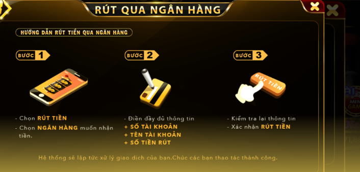 Chuyển khoản ngân hàng là hình thức phổ biến để rút tiền tại CLubv